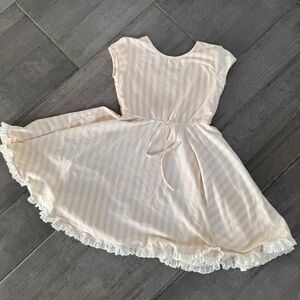 Omi Jo by Well Dressed Wolf Peach Striped Dancer Dress shirt sleeves 5 6 7